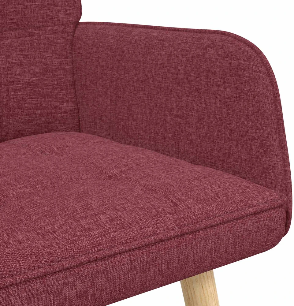 Dvitaškė sofa Vyno raudona 115 x 61 x 87 cm Audinys