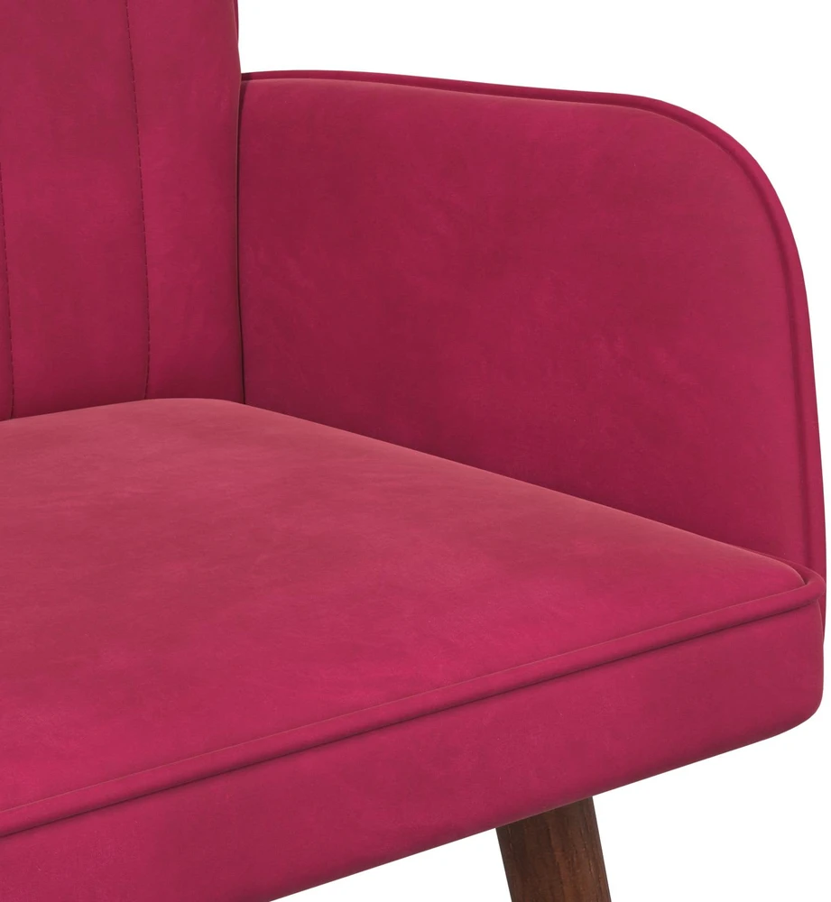 Dvitaškė sofa Vyno raudona 115 x 61 x 87 cm Aksomas