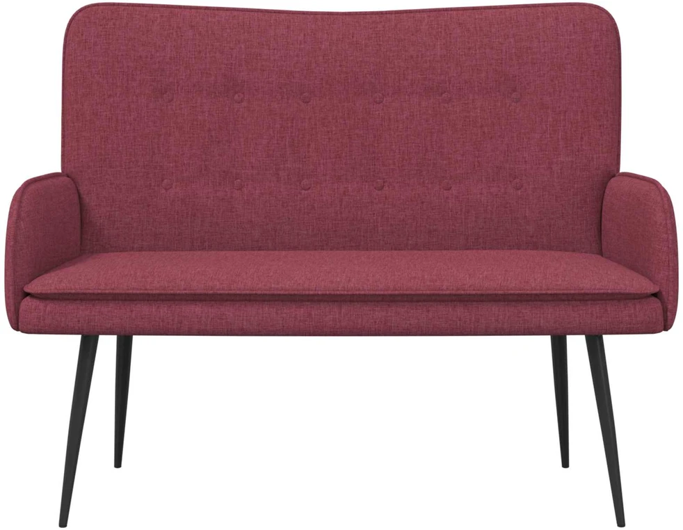 Dvitaškė sofa Vyno raudona 115 x 61 x 87 cm Audinys