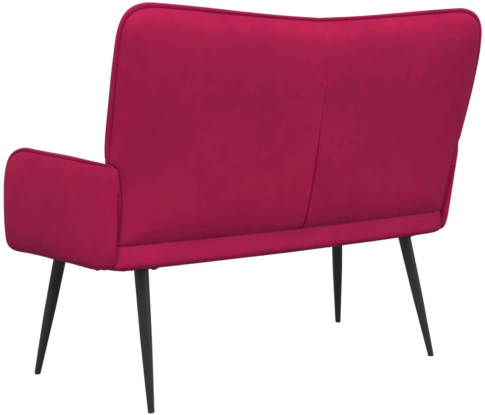 Dvitaškė sofa Vyno raudona 115 x 61 x 87 cm Aksomas