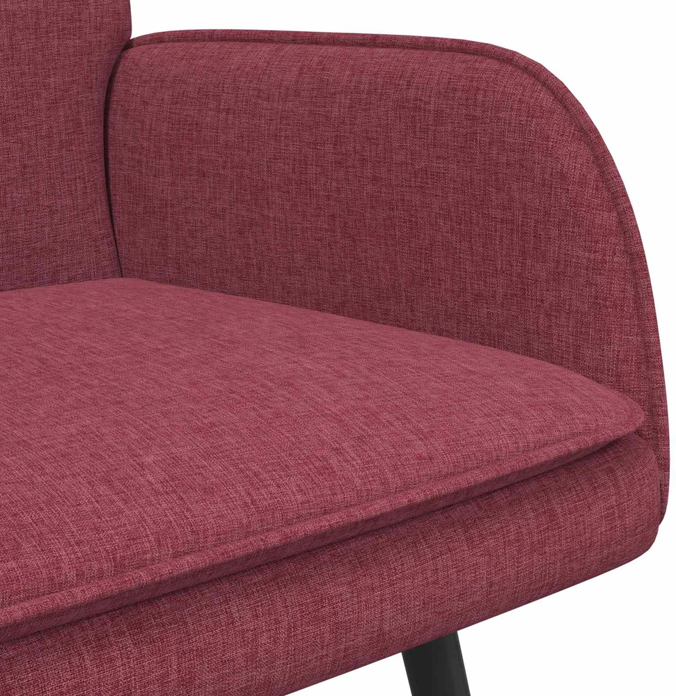 Dvitaškė sofa Vyno raudona 115 x 61 x 87 cm Audinys