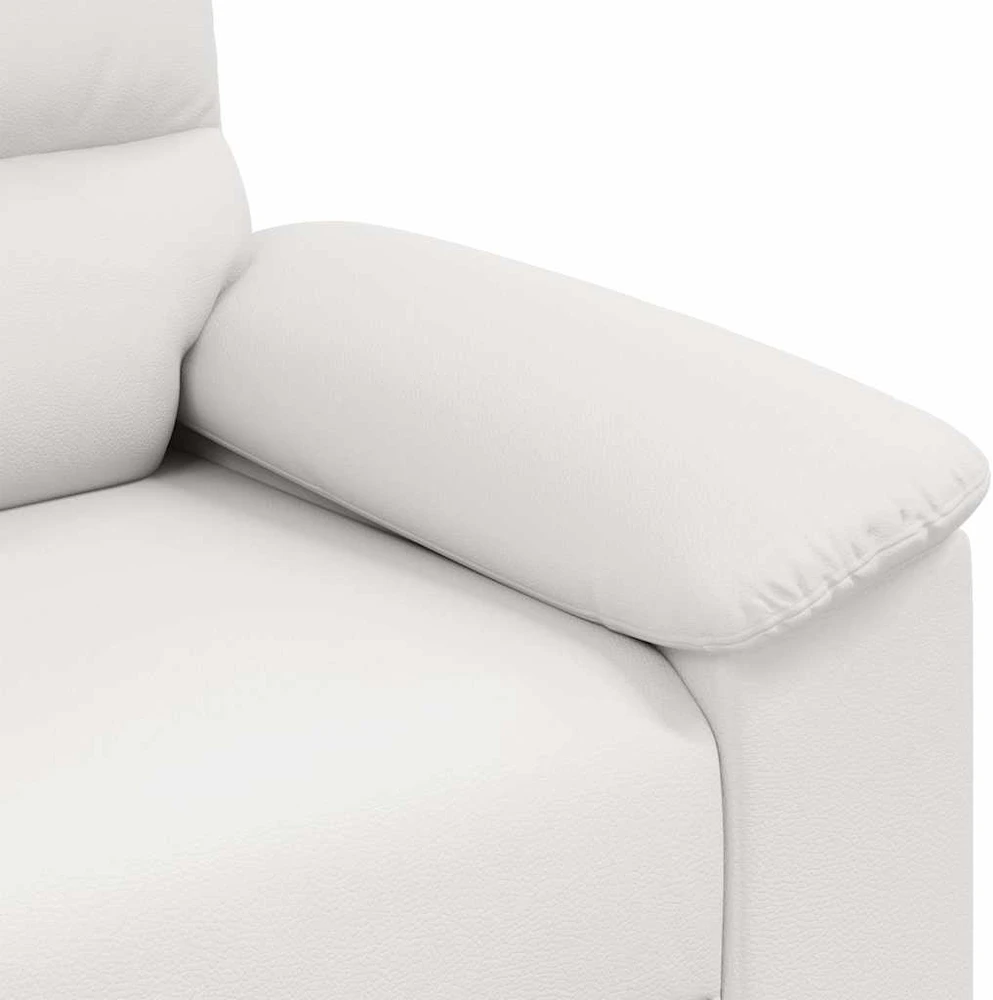 Dvivietė sofa, balta, 160x81x84 cm, dirbtinė oda