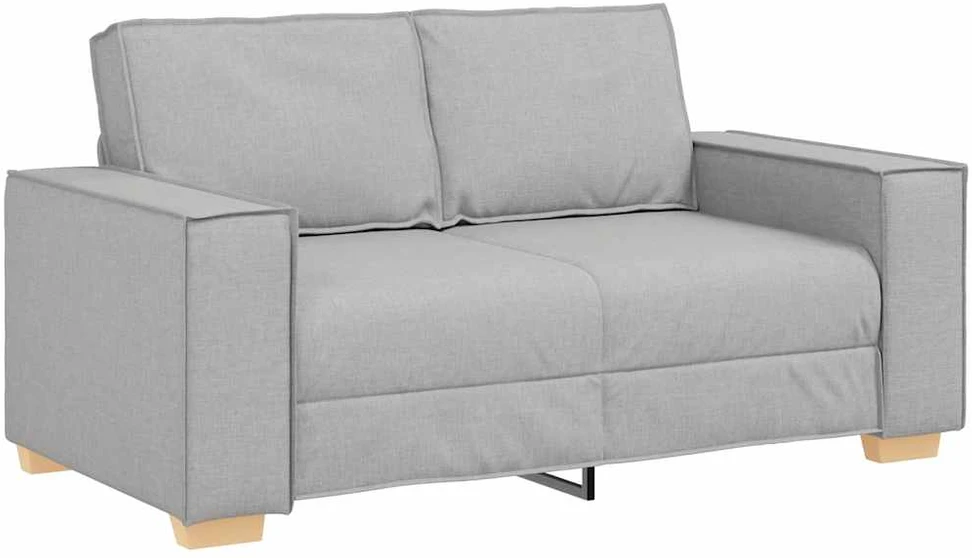 Dvivietė sofa, debesų pilka, 160x78x84 cm, audinys