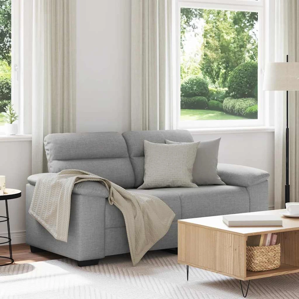 Dvivietė sofa, debesų pilka, 160x81x84 cm, audinys