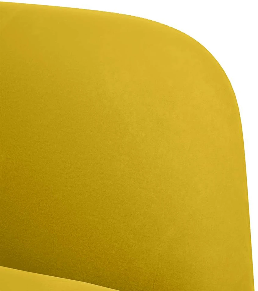 Dvivietė sofa, geltona, 109 cm, aksomas