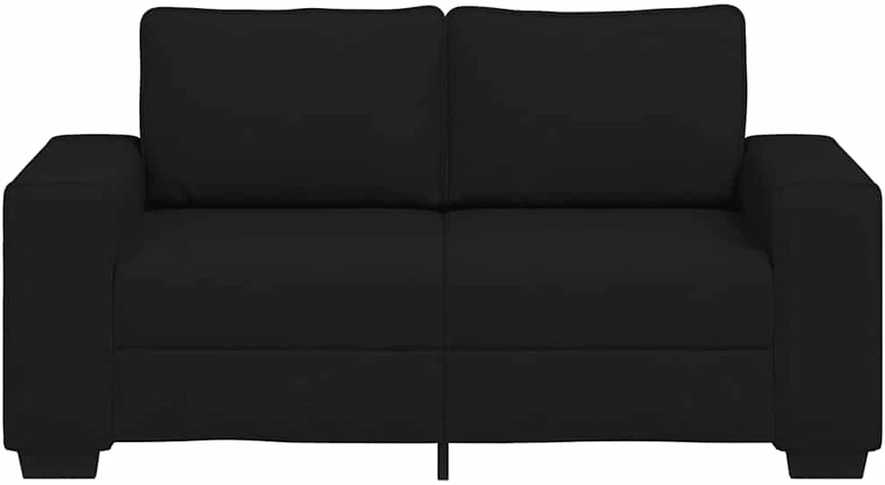 Dvivietė sofa, juoda, 160x77x82 cm, audinys