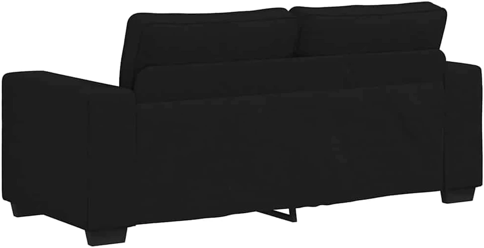 Dvivietė sofa, juoda, 180x77x82 cm, audinys