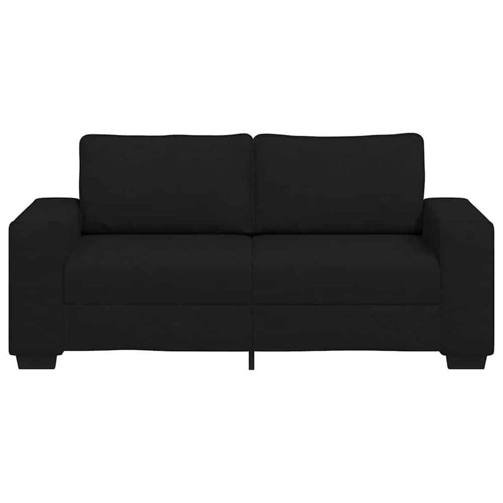 Dvivietė sofa, juoda, 180x77x82 cm, audinys