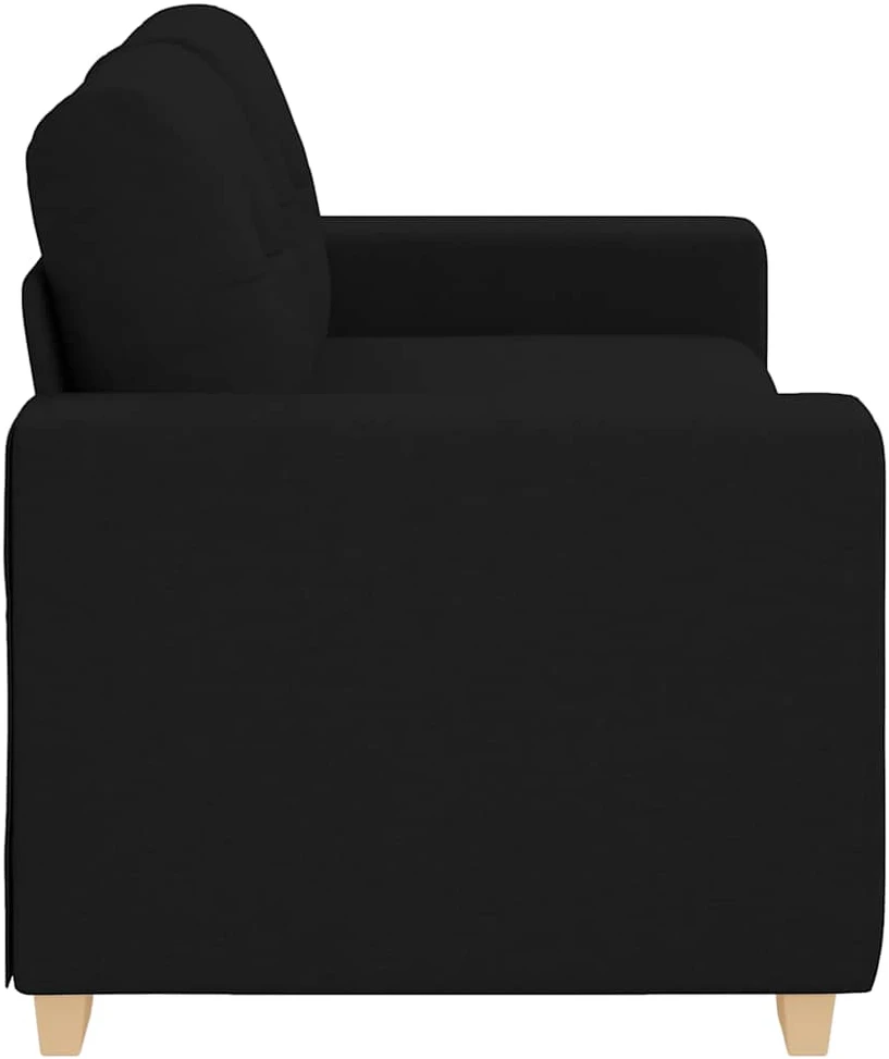 Dvivietė sofa, juoda, 180x77x82 cm, audinys