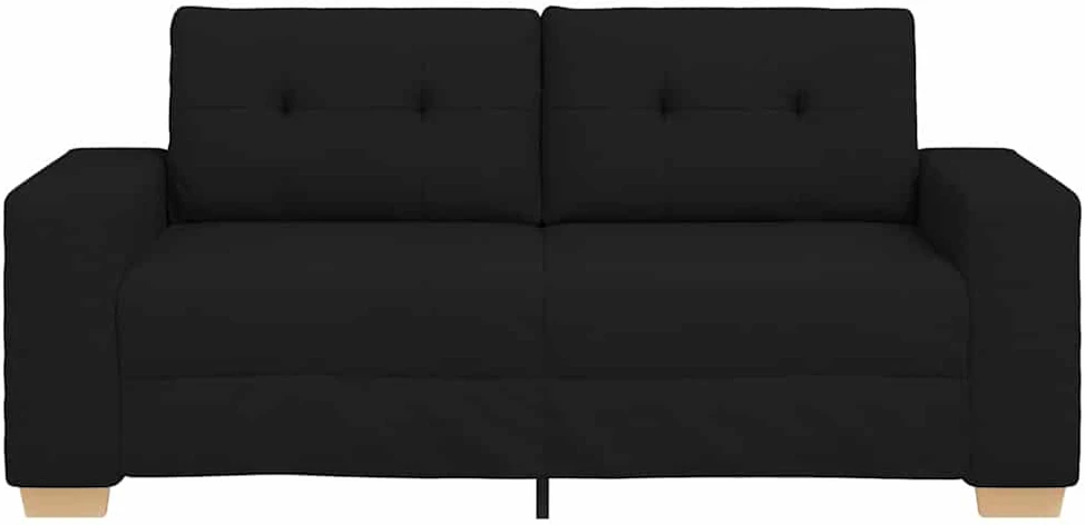 Dvivietė sofa, juoda, 180x77x82 cm, audinys