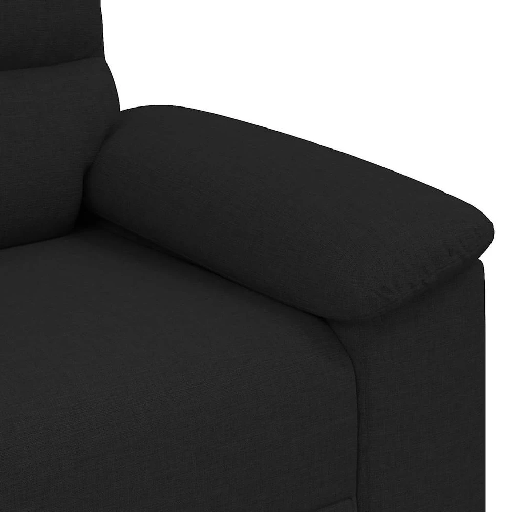 Dvivietė sofa, juoda, 180x81x84 cm, audinys