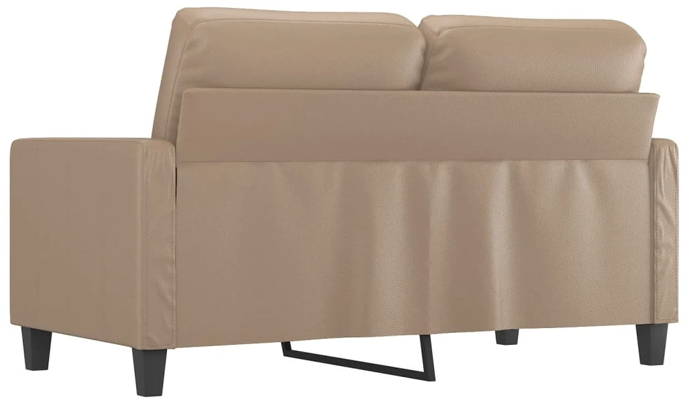 Dvivietė sofa, kapučino spalvos, 120cm, dirbtinė oda