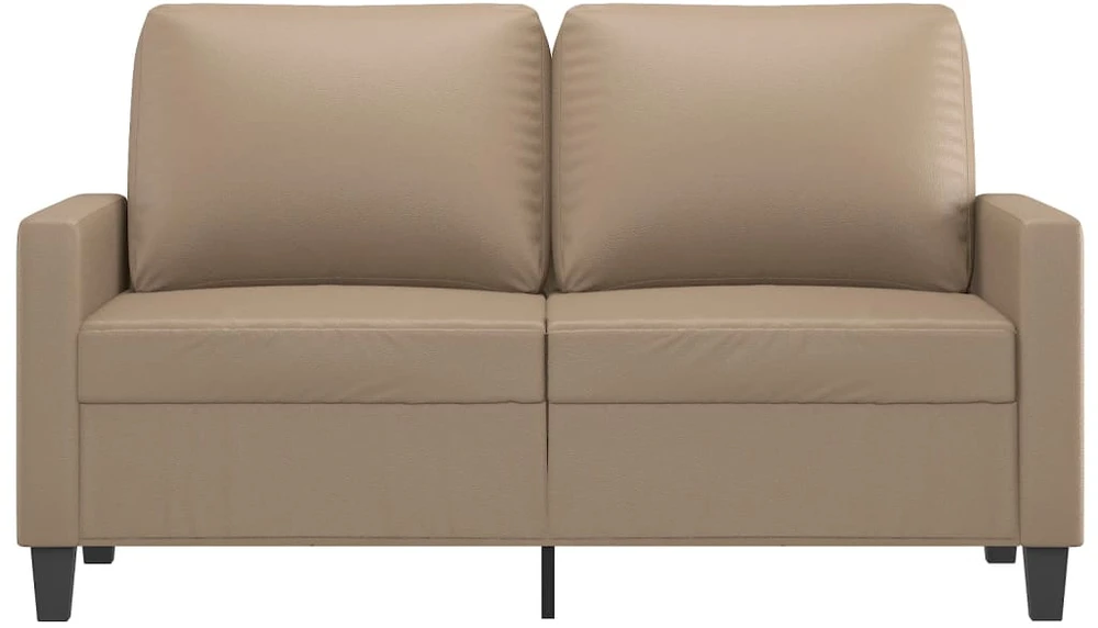 Dvivietė sofa, kapučino spalvos, 120cm, dirbtinė oda