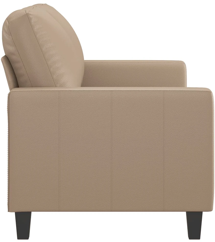 Dvivietė sofa, kapučino spalvos, 120cm, dirbtinė oda