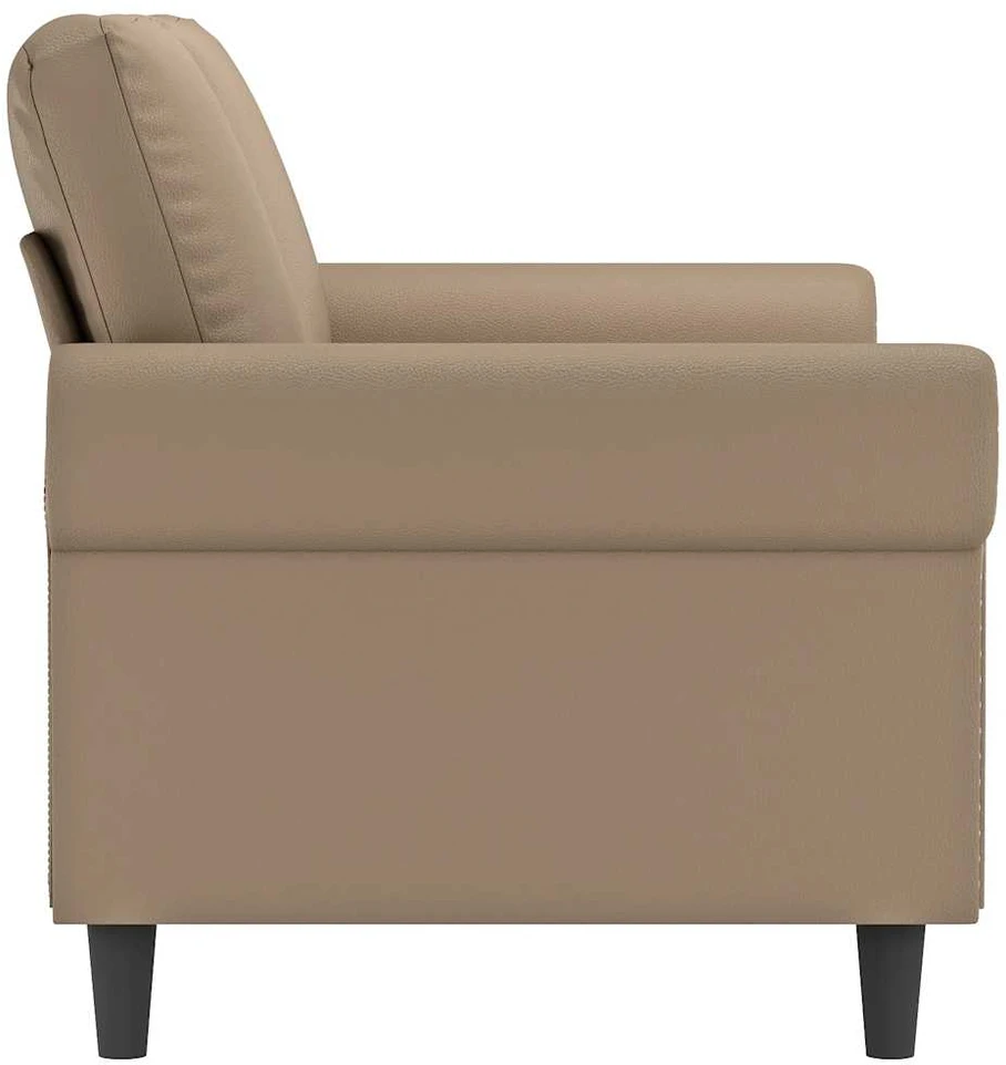 Dvivietė sofa, kapučino spalvos, 140cm, dirbtinė oda