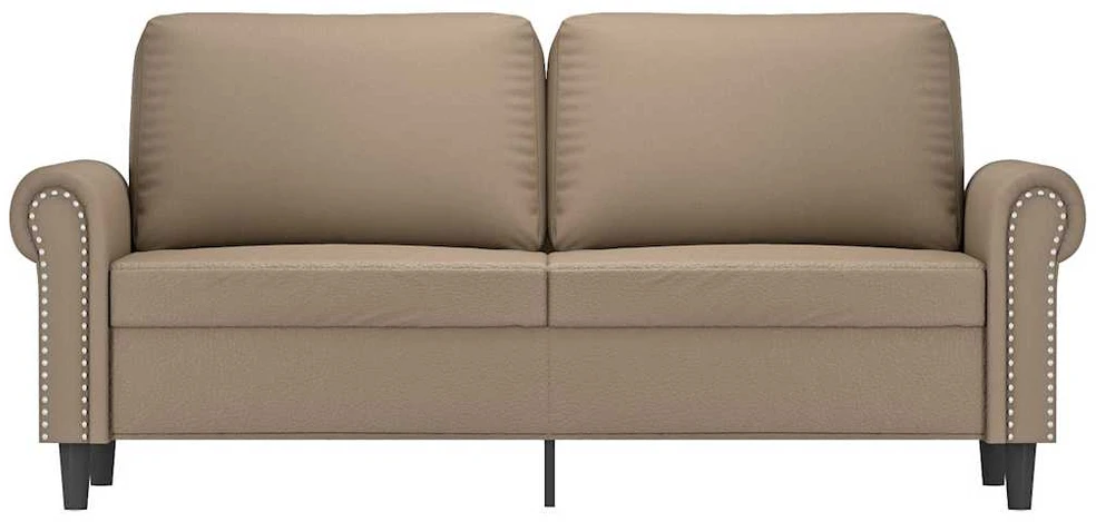 Dvivietė sofa, kapučino spalvos, 140cm, dirbtinė oda