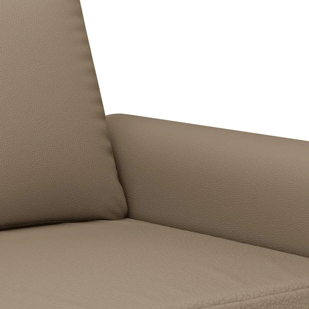 Dvivietė sofa, kapučino spalvos, 140cm, dirbtinė oda