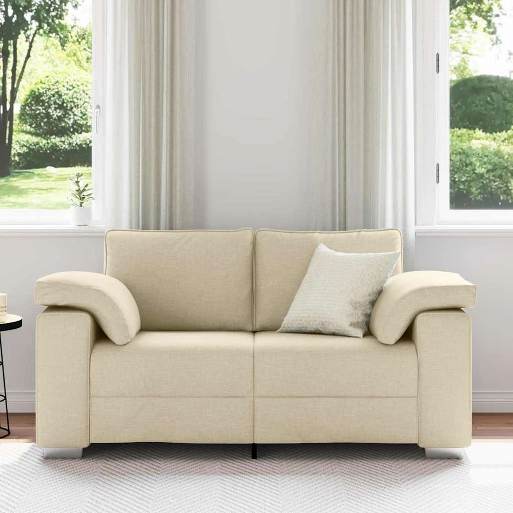 Dvivietė sofa Kreminė 160 cm audinys