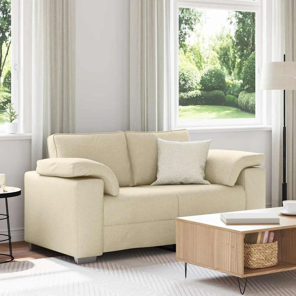 Dvivietė sofa Kreminė 160 cm audinys