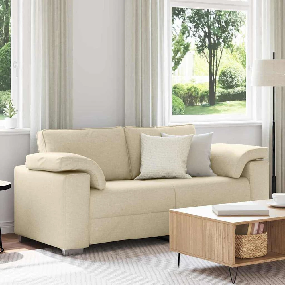 Dvivietė sofa Kreminė 180 cm audinys