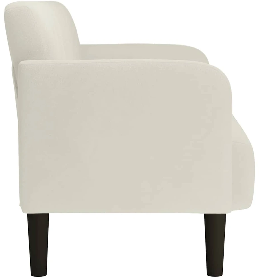 Dvivietė sofa, kreminės spalvos, 109 cm, aksominė