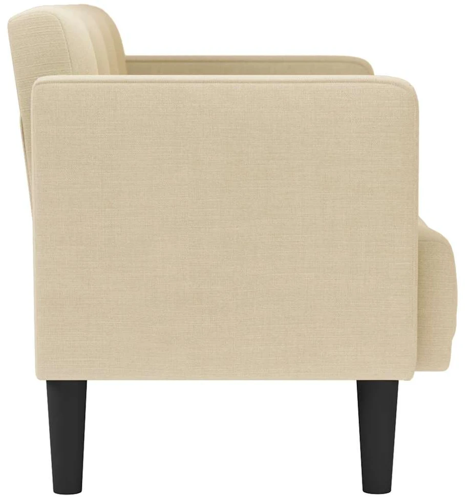 Dvivietė sofa, kreminės spalvos, 111 cm, audinys