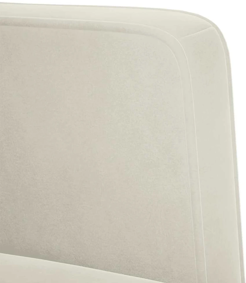 Dvivietė sofa, kreminės spalvos, 111 cm, aksominė