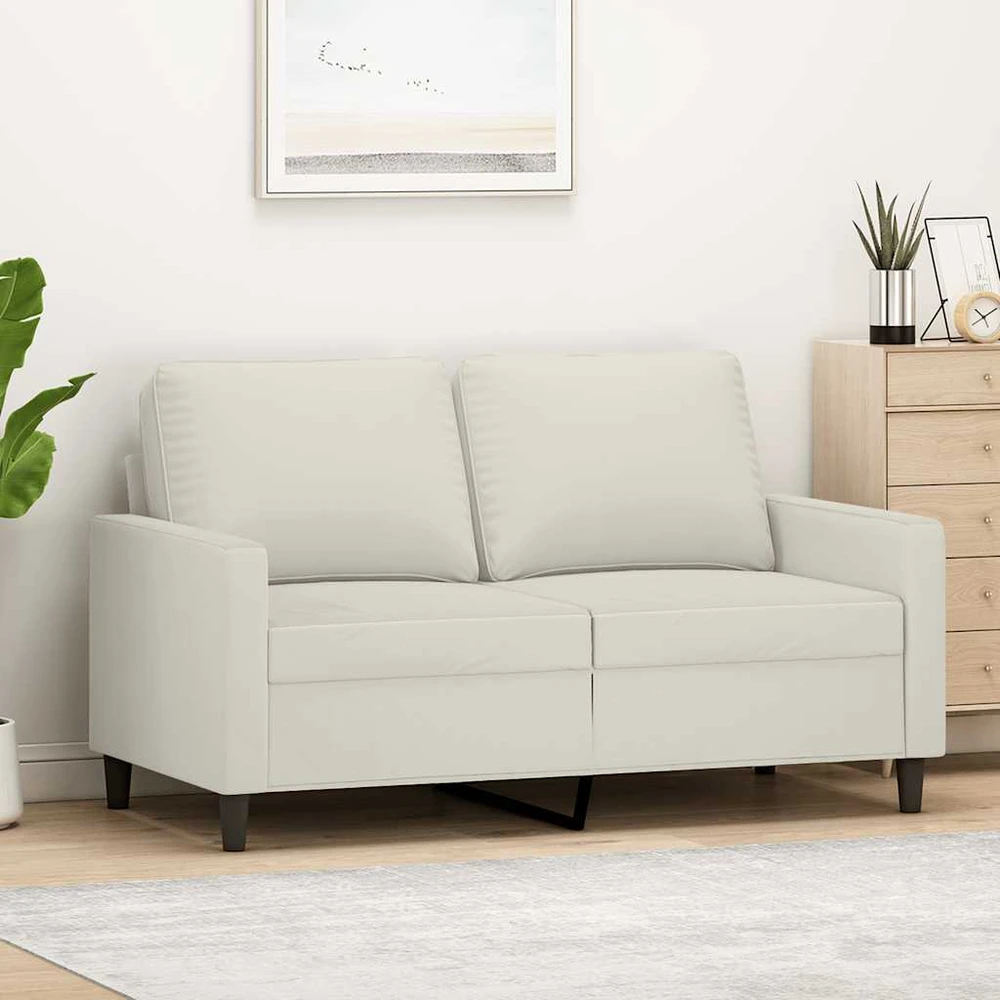 Dvivietė sofa, kreminės spalvos, 120cm, aksomas
