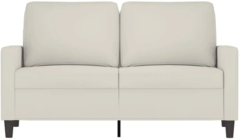 Dvivietė sofa, kreminės spalvos, 120cm, aksomas
