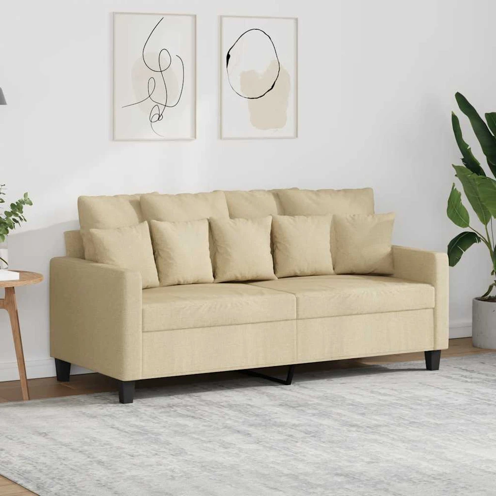 Dvivietė sofa, kreminės spalvos, 140cm, audinys