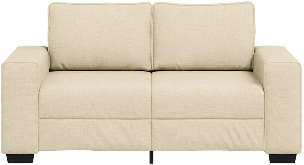 Dvivietė sofa, kreminės spalvos, 160x77x82 cm, audinys
