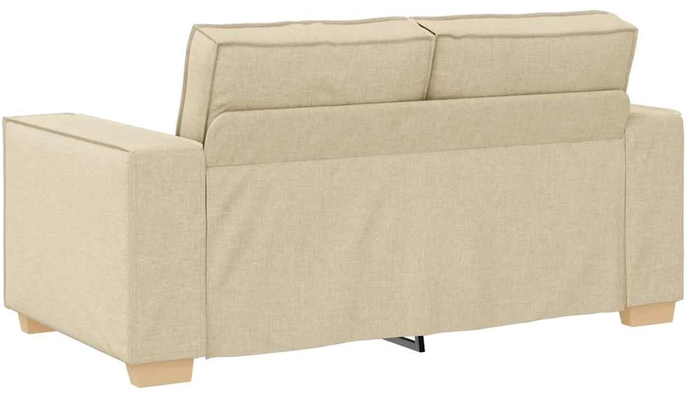 Dvivietė sofa, kreminės spalvos, 160x78x84 cm, audinys