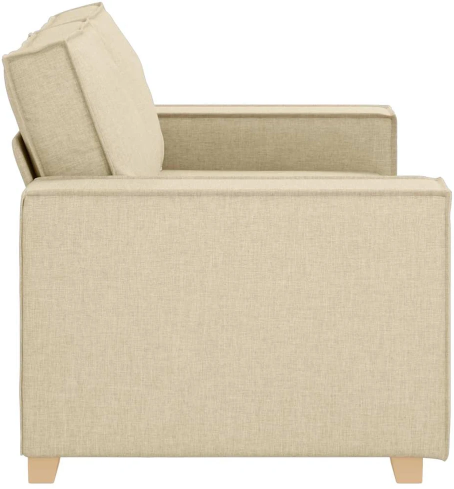 Dvivietė sofa, kreminės spalvos, 160x78x84 cm, audinys