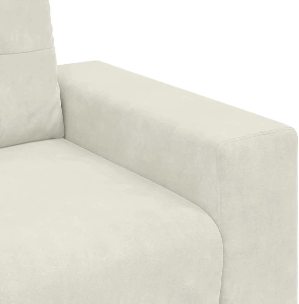 Dvivietė sofa, kreminės spalvos, 180x77x82 cm, aksominė