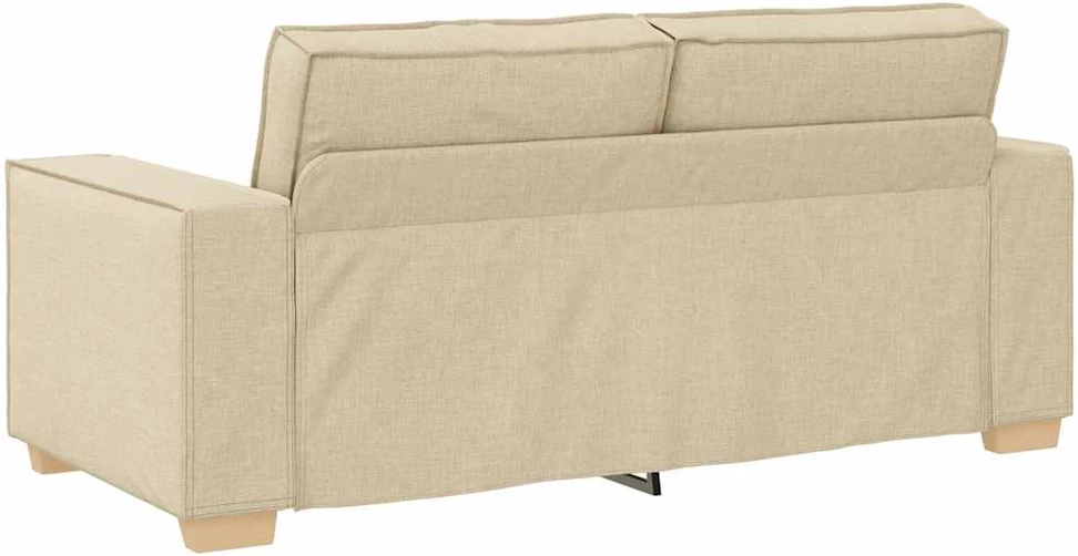 Dvivietė sofa, kreminės spalvos, 180x78x84 cm, audinys