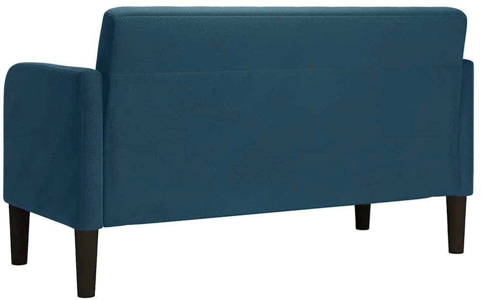 Dvivietė sofa, mėlyna, 109 cm, aksomas