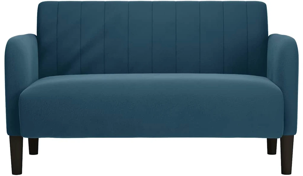 Dvivietė sofa, mėlyna, 109 cm, aksomas
