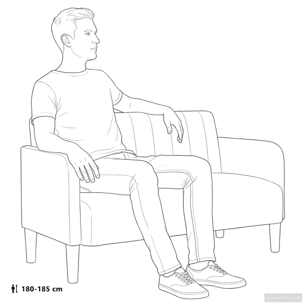 Dvivietė sofa, mėlyna, 109 cm, aksomas