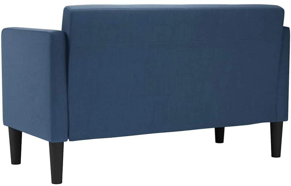 Dvivietė sofa, mėlyna, 111 cm, audinys
