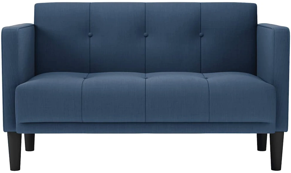 Dvivietė sofa, mėlyna, 111 cm, audinys