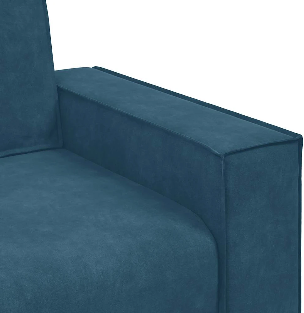 Dvivietė sofa, mėlyna, 180x78x84 cm, aksomas