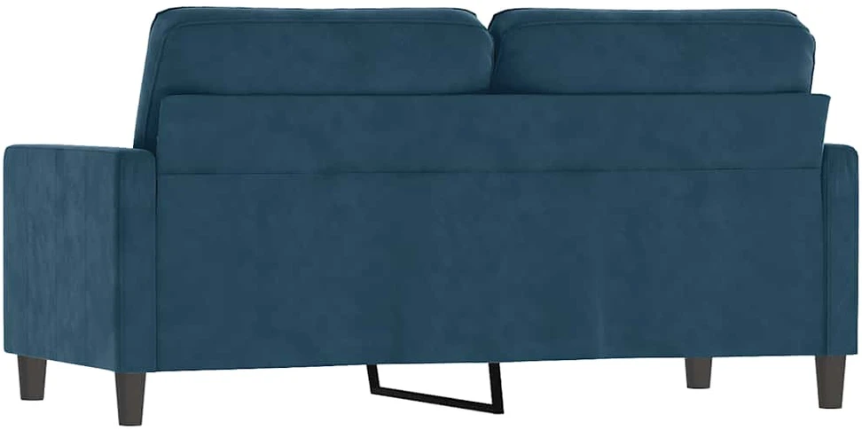 Dvivietė sofa, mėlynos spalvos, 140cm, aksomas