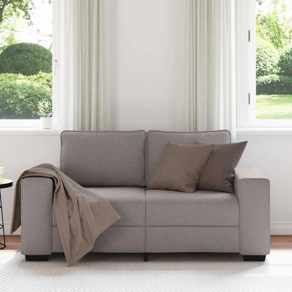 Dvivietė sofa, pilkai ruda, 160x77x82 cm, audinys