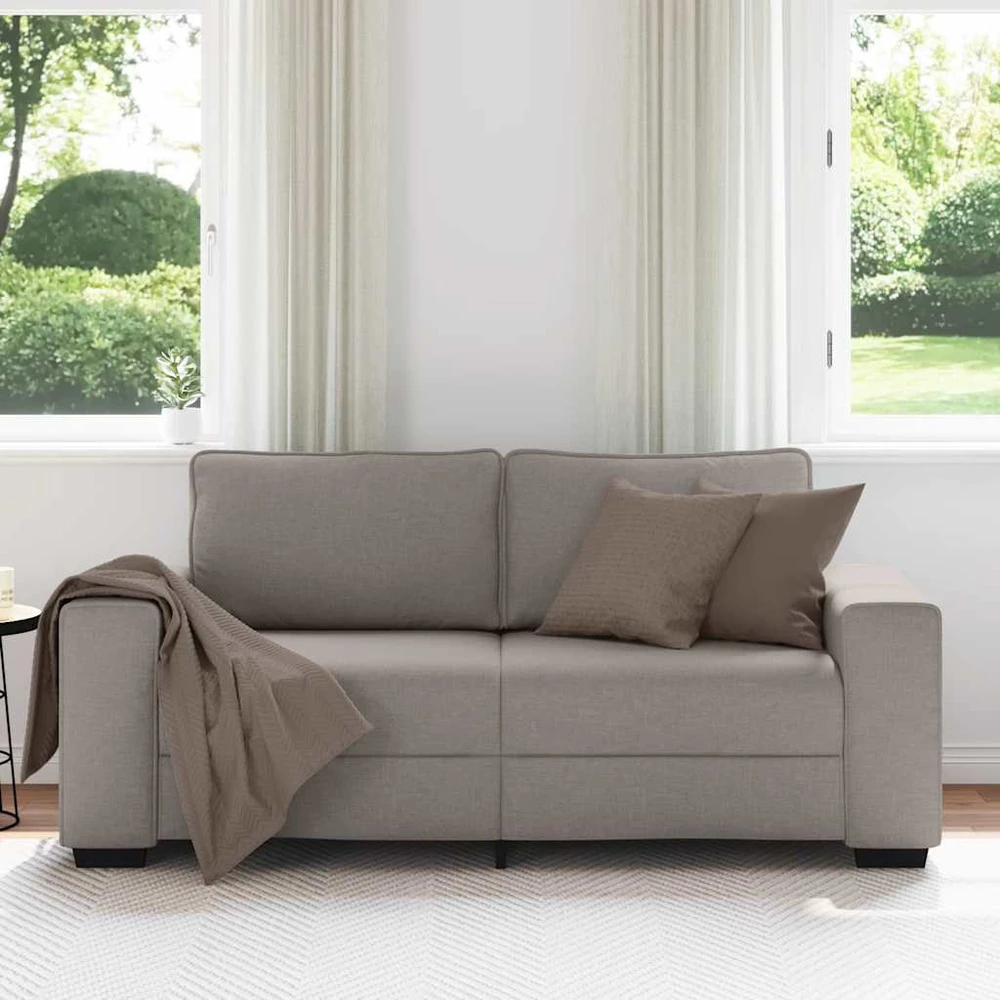 Dvivietė sofa, pilkai ruda, 180x77x82 cm, audinys