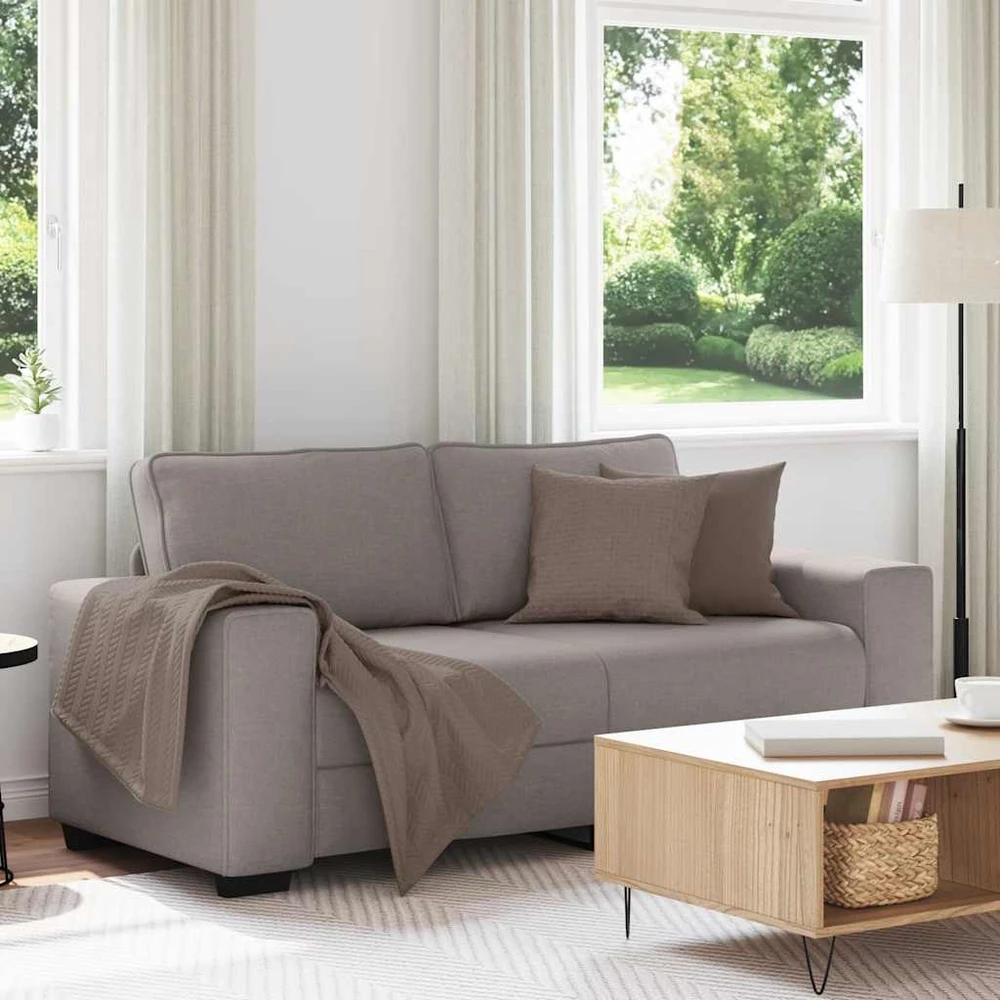 Dvivietė sofa, pilkai ruda, 180x77x82 cm, audinys