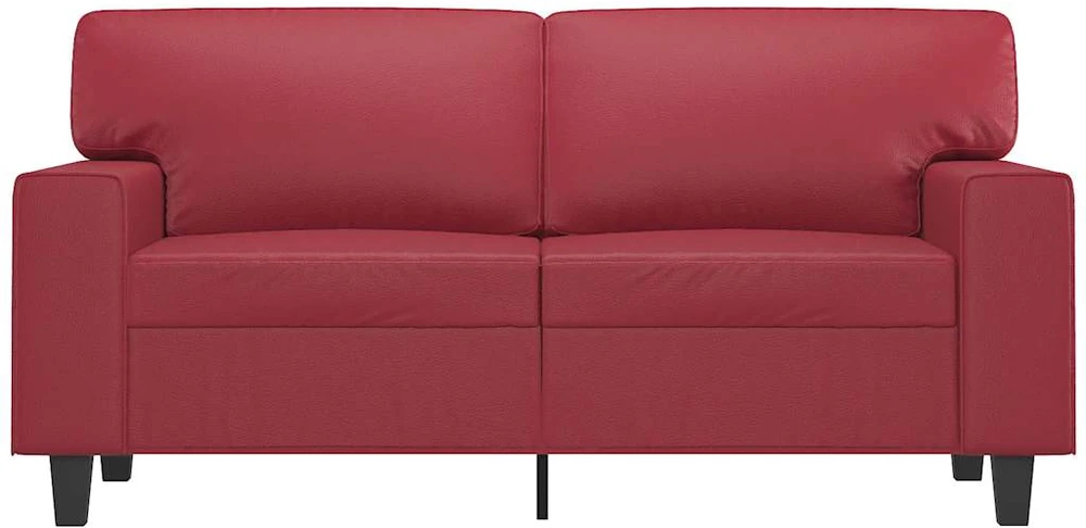 Dvivietė sofa, raudonojo vyno spalvos, 120cm, dirbtinė oda