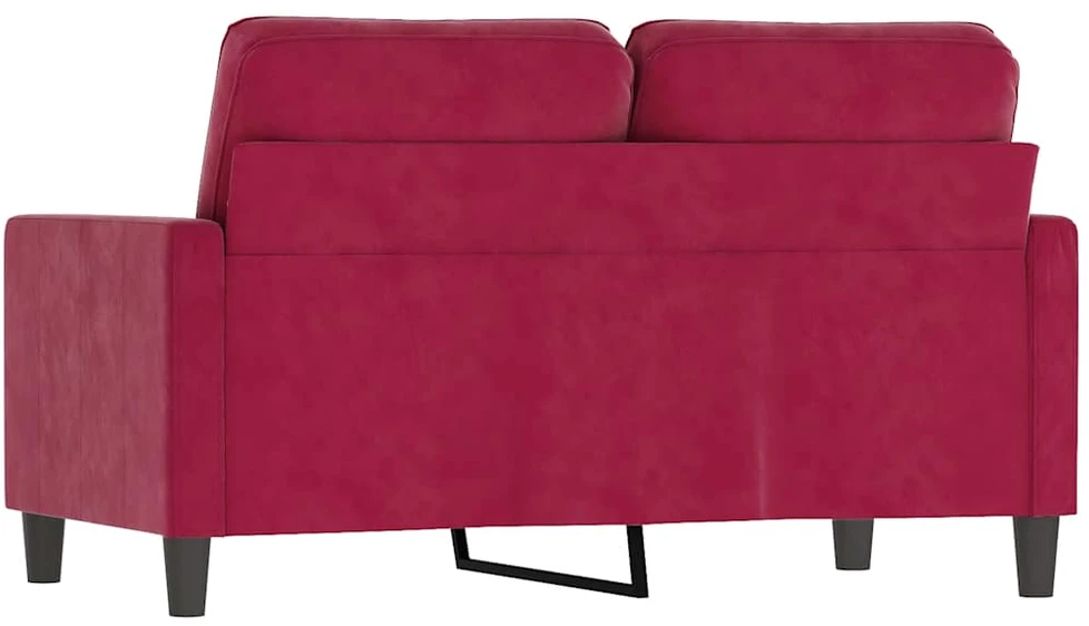Dvivietė sofa, raudonojo vyno spalvos, 120cm, aksomas