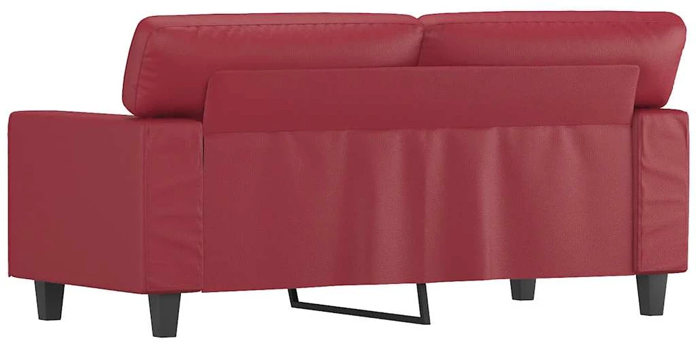 Dvivietė sofa, raudonojo vyno spalvos, 120cm, dirbtinė oda