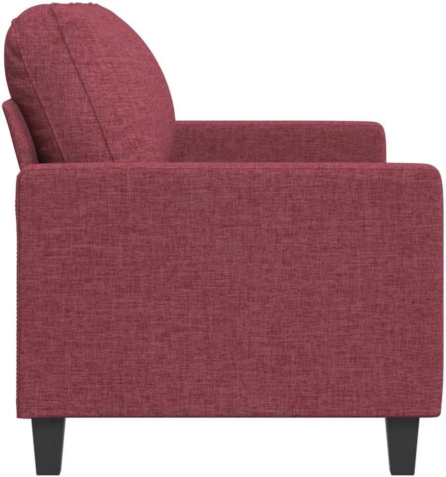 Dvivietė sofa, raudonojo vyno spalvos, 140cm, audinys