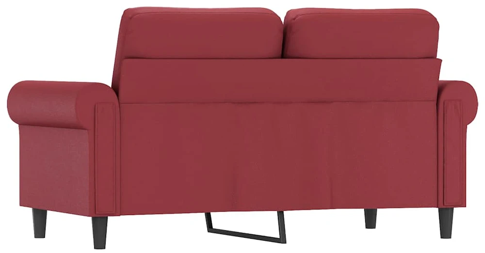 Dvivietė sofa, raudonojo vyno spalvos, 120cm, dirbtinė oda